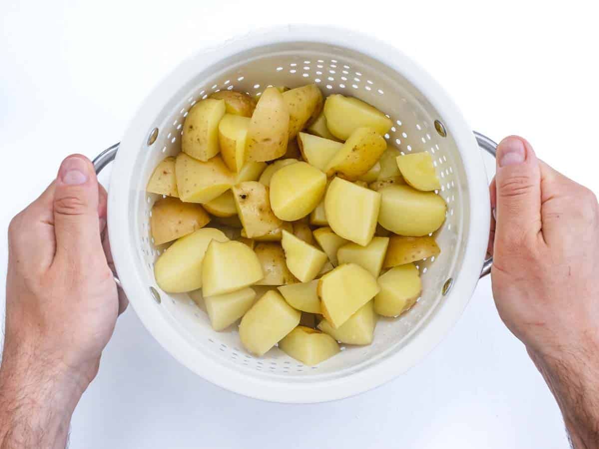 Potatoes after boiling
