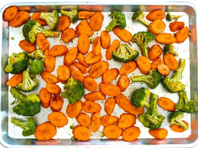 carrots and broccoli and roasting