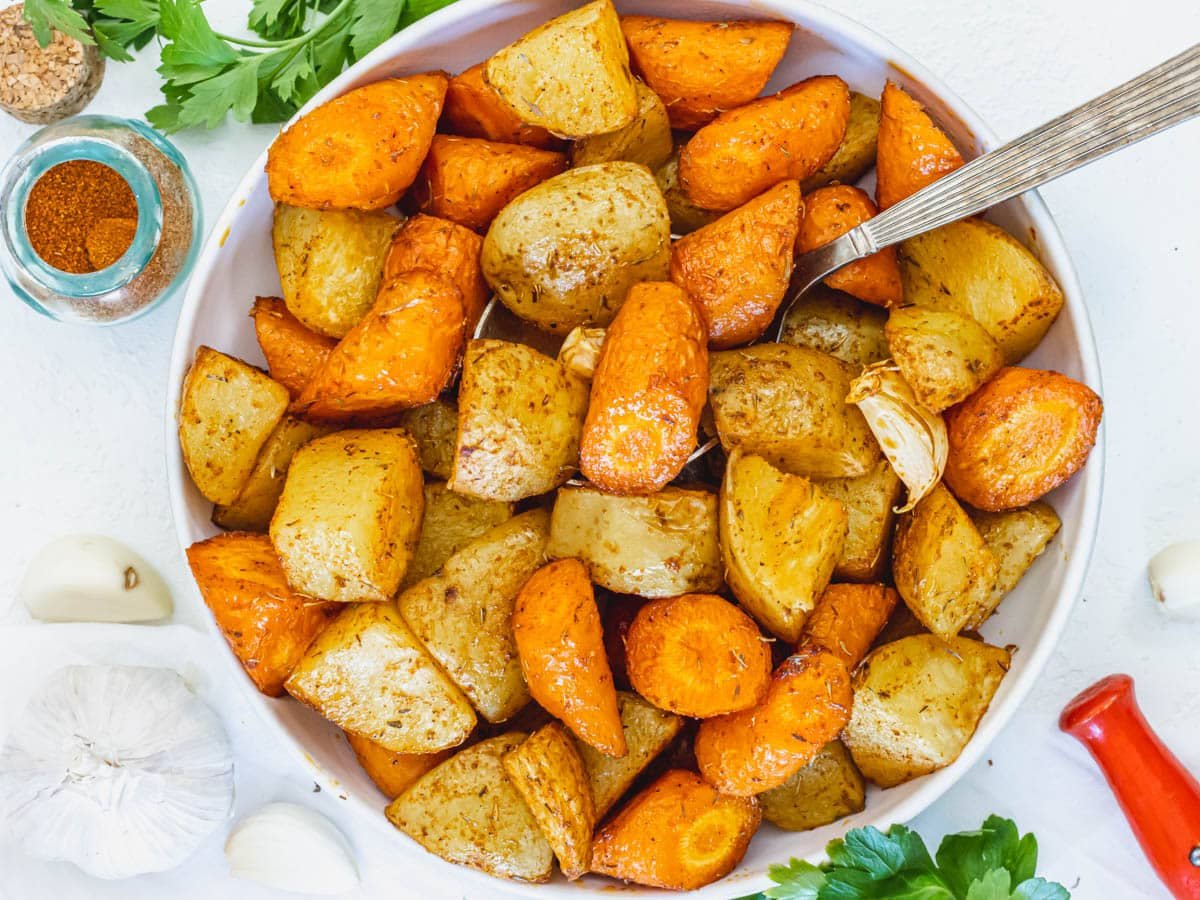 Storage tips for roasted carrots and potatoes