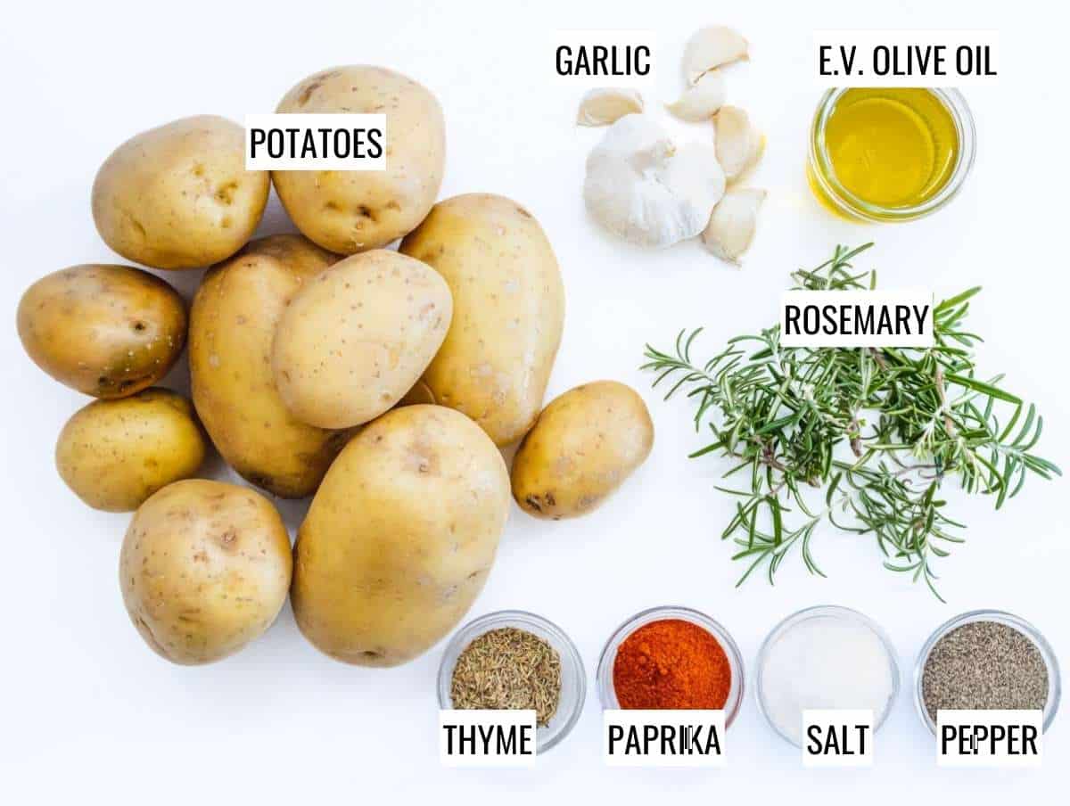 Roasted potatoes ingredients