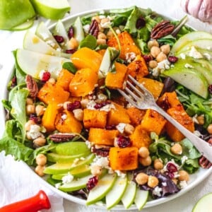 butternut squash salad with apple and cranberries
