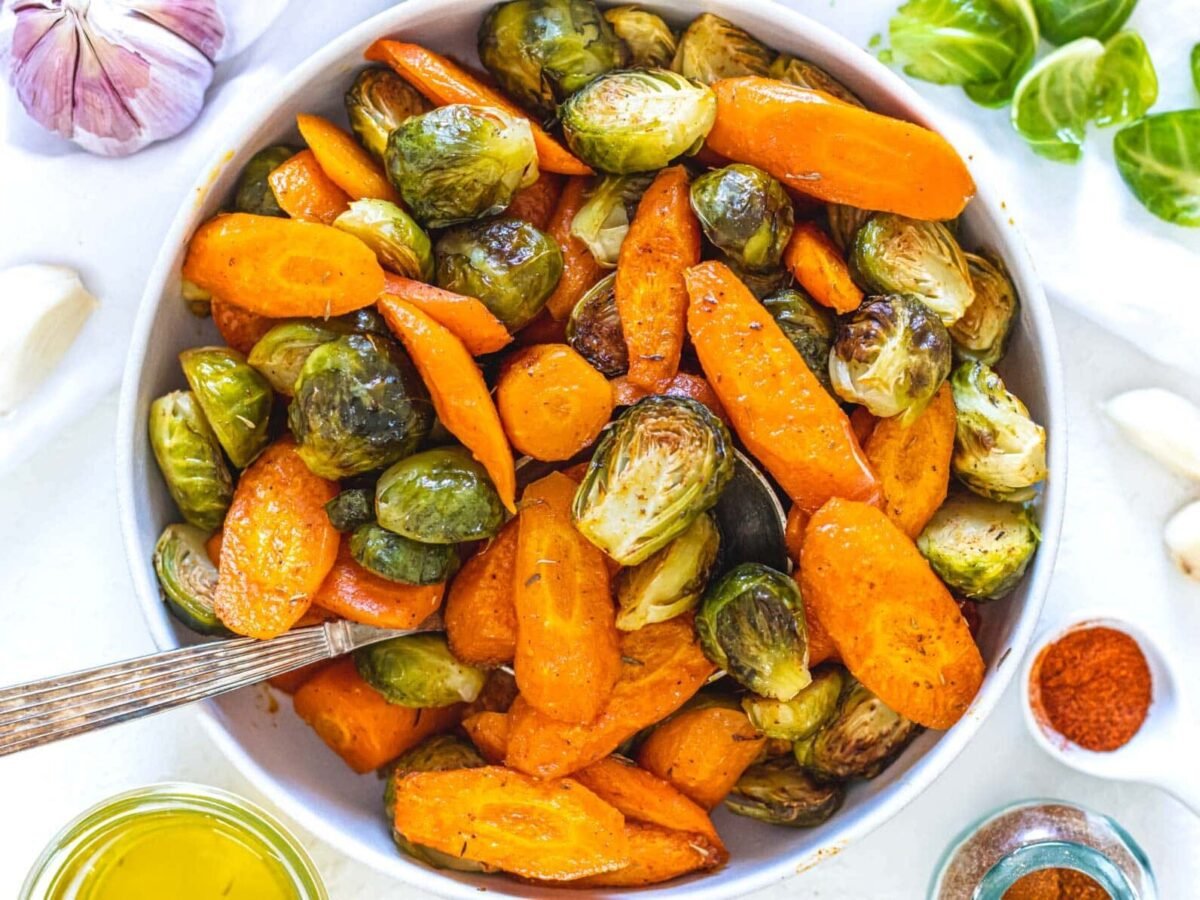 Roasted Carrots and Brussels Sprouts Recipe Perfect Side Dish