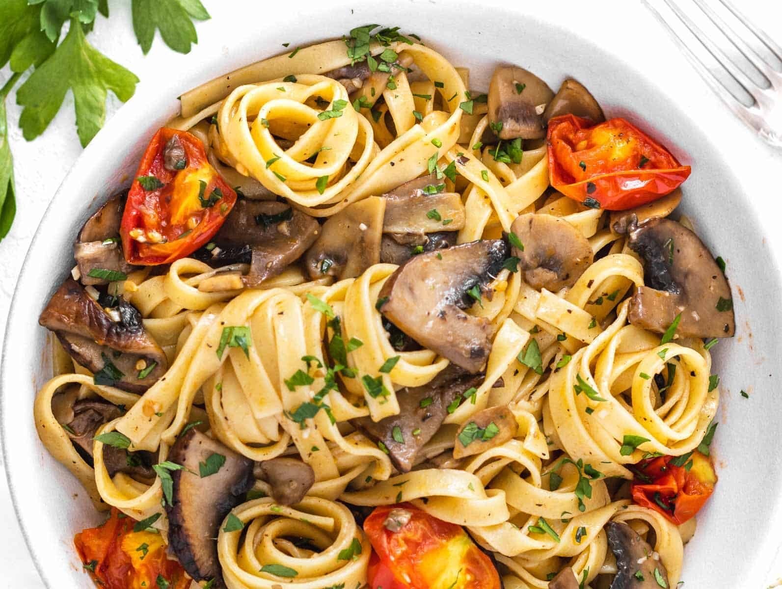 vegan mushroom pasta