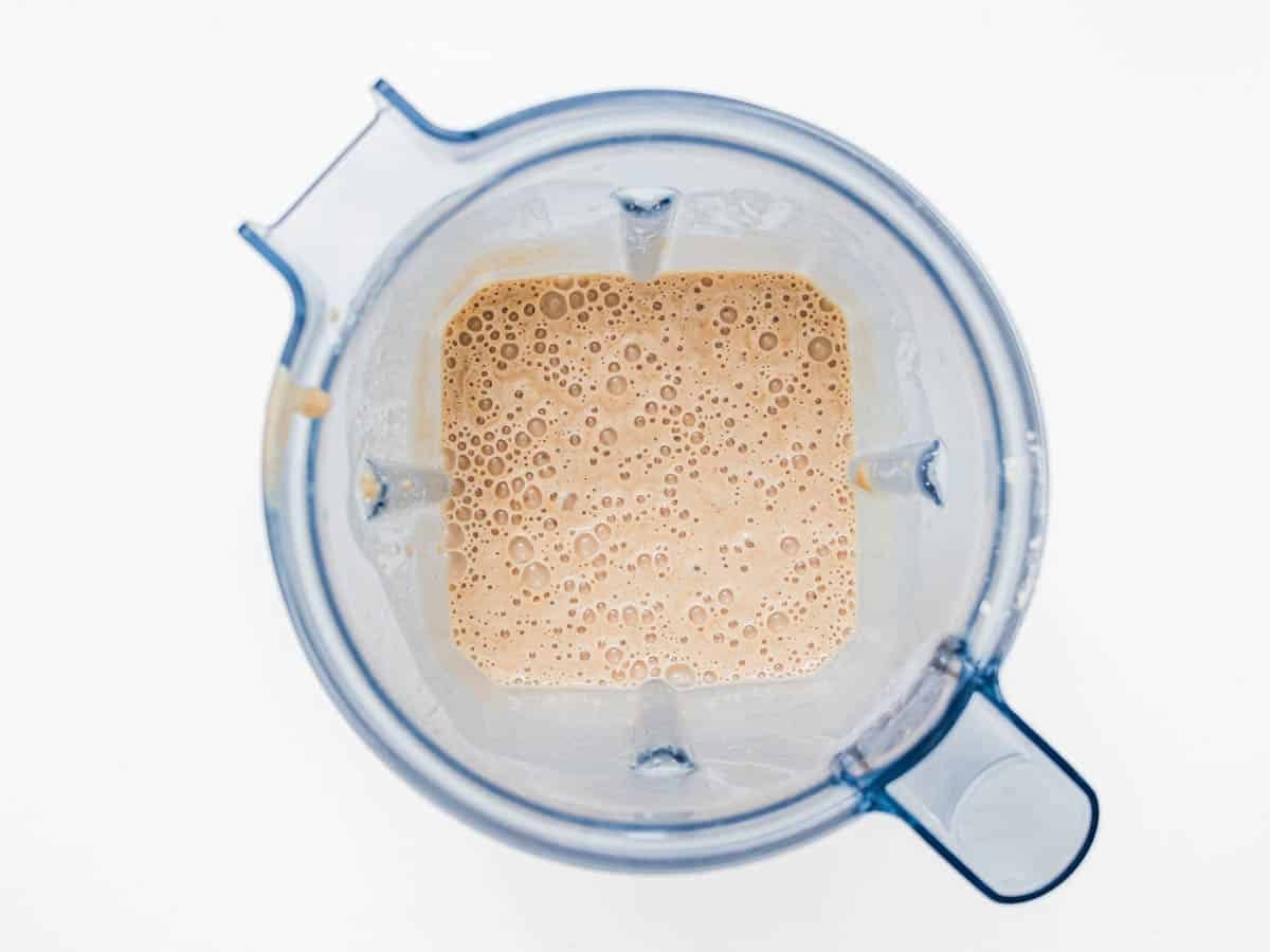 chestnut flour and water in a blender