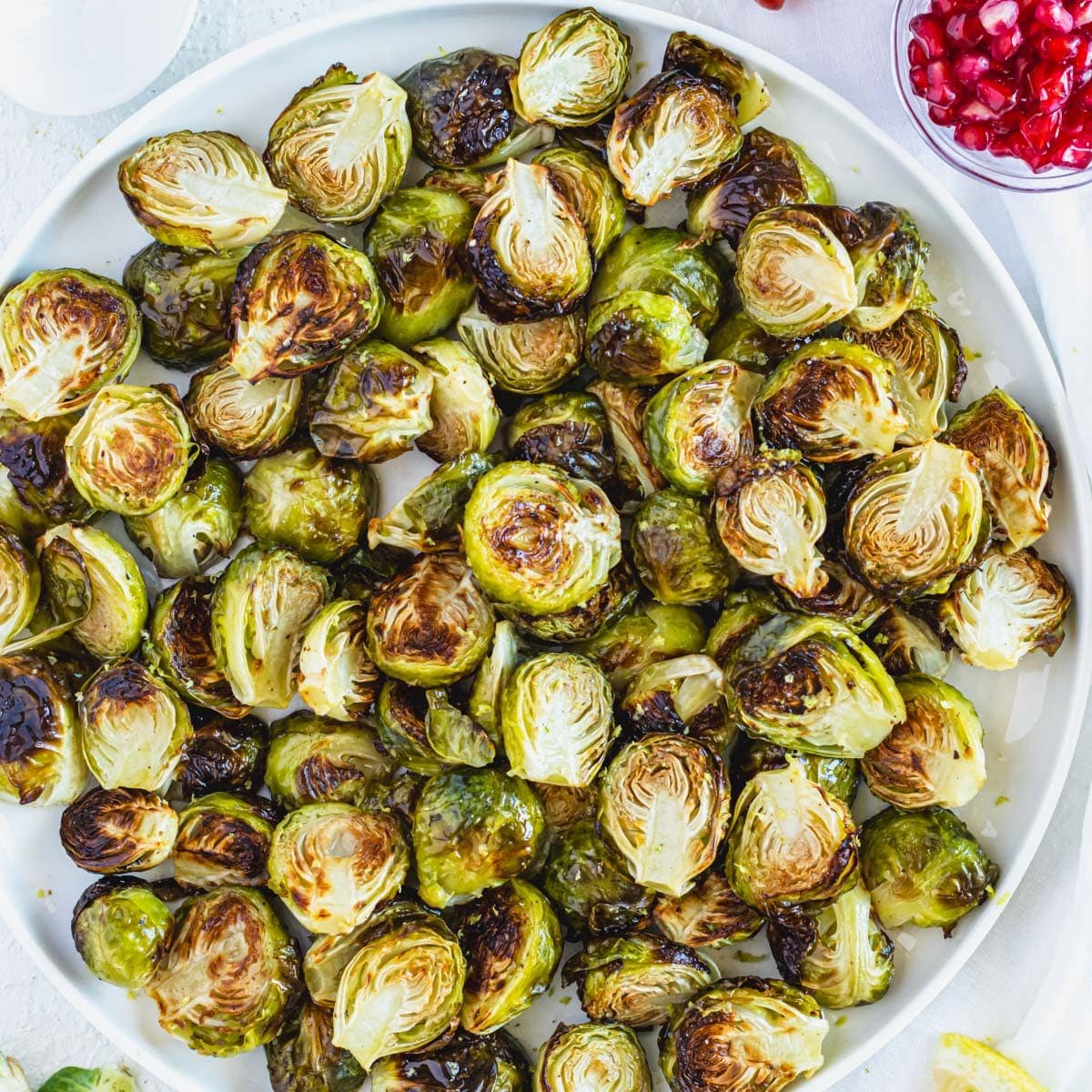 Roasted Brussels sprout recipe with honey mustard dressing