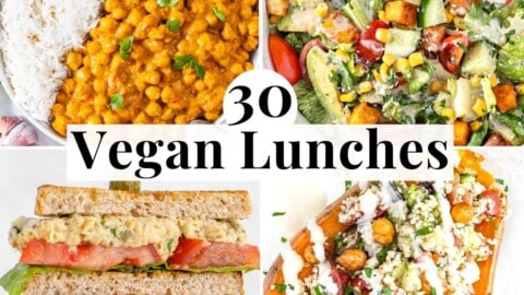 Vegan lunch ideas with salads and sandwiches