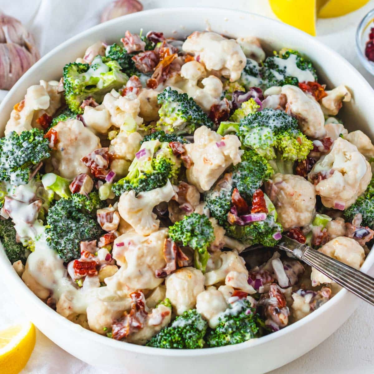 Broccoli Cauliflower Salad