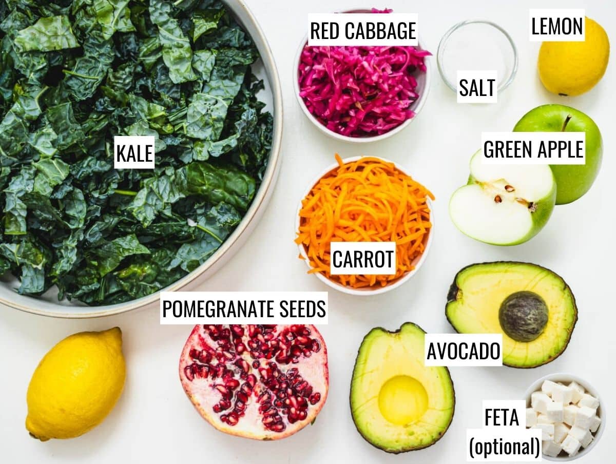 ingredients for kale salad