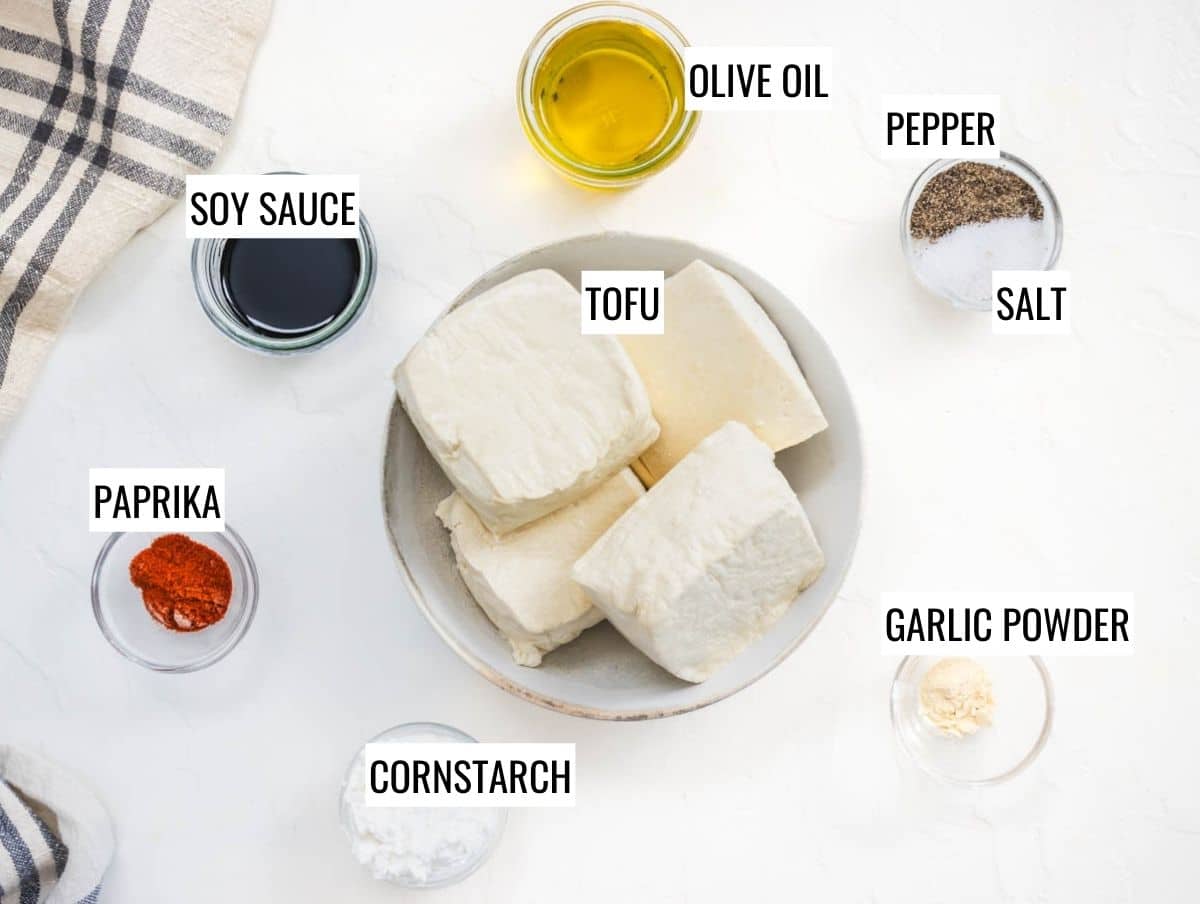 Ingredients for baked tofu