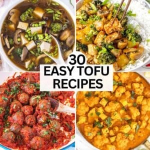 easy tofu dinner recipes with one-pots and stir fry ideas.