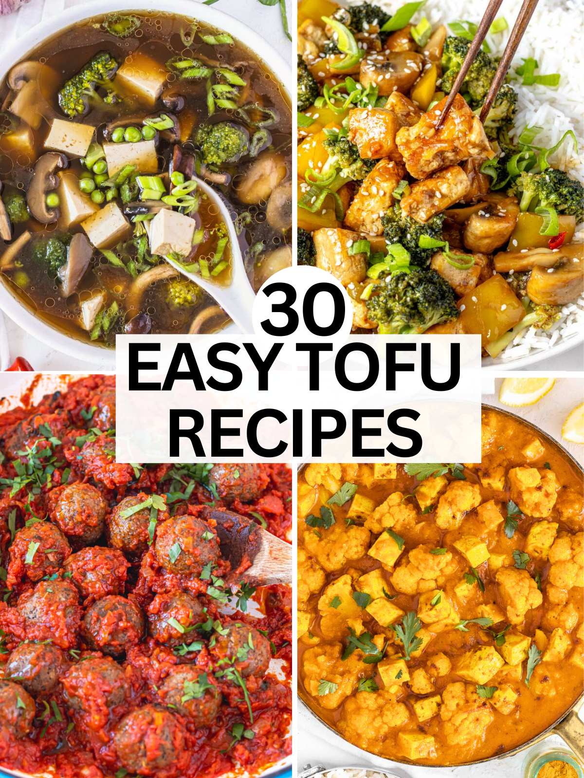 easy tofu recipes with dinner ideas.