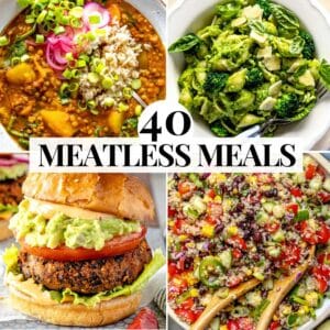 meatless meals with vegetarian recipes