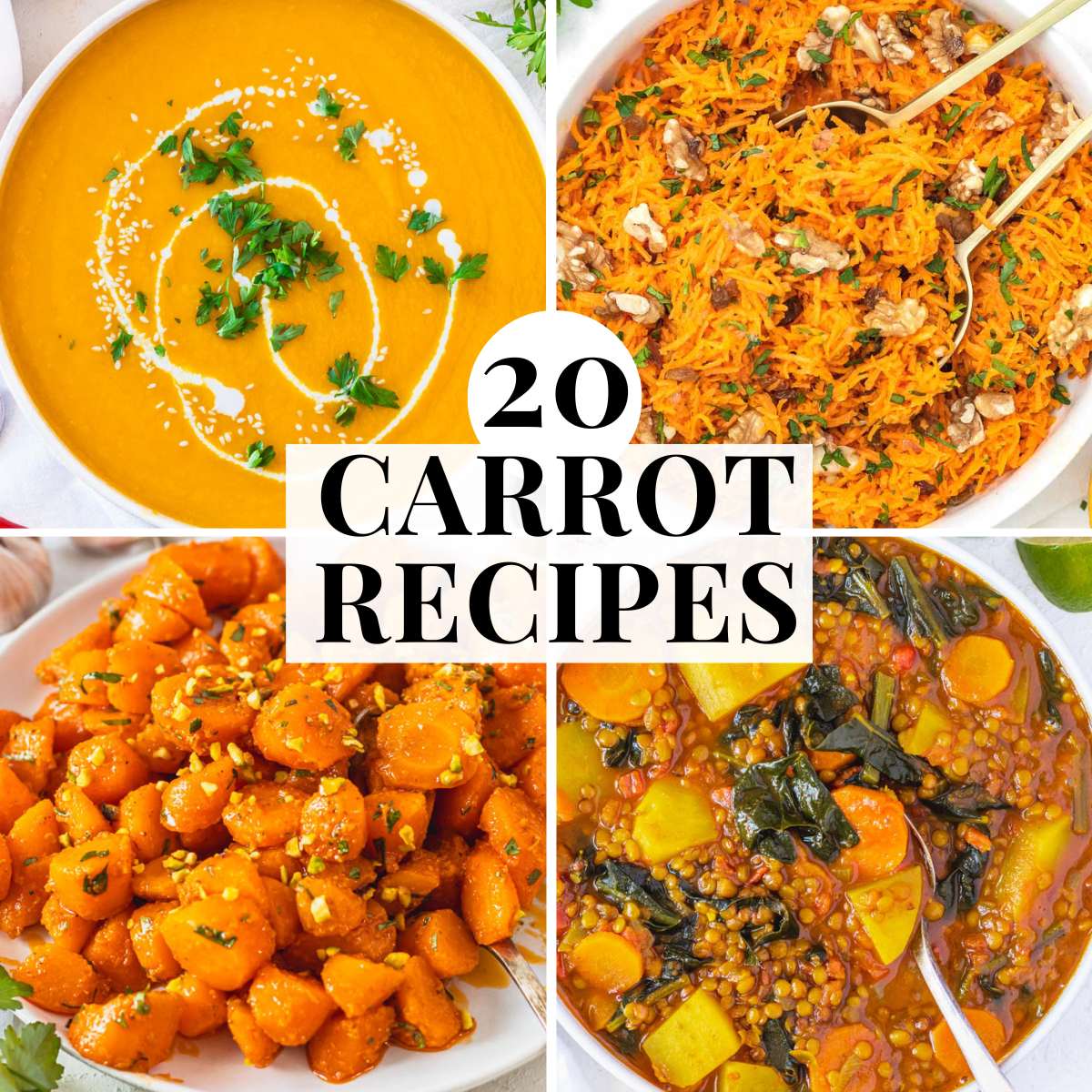 Easy carrot recipes with soups, salads, and side dishes