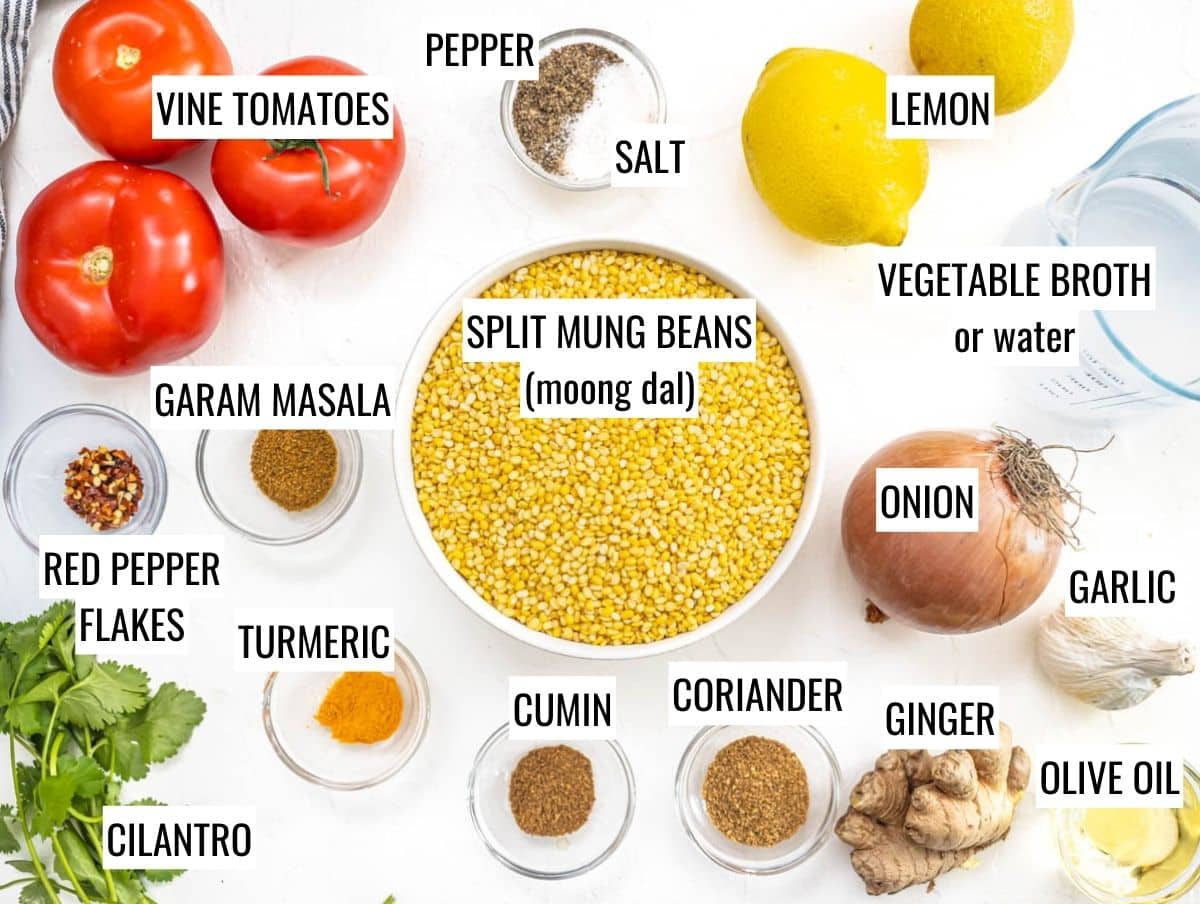 ingredients for moong dal recipe