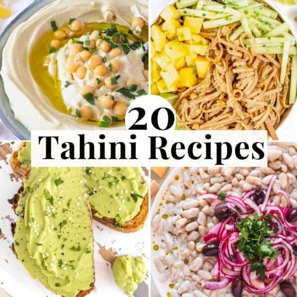Easy recipes with tahini including appetizers, salads, and mains