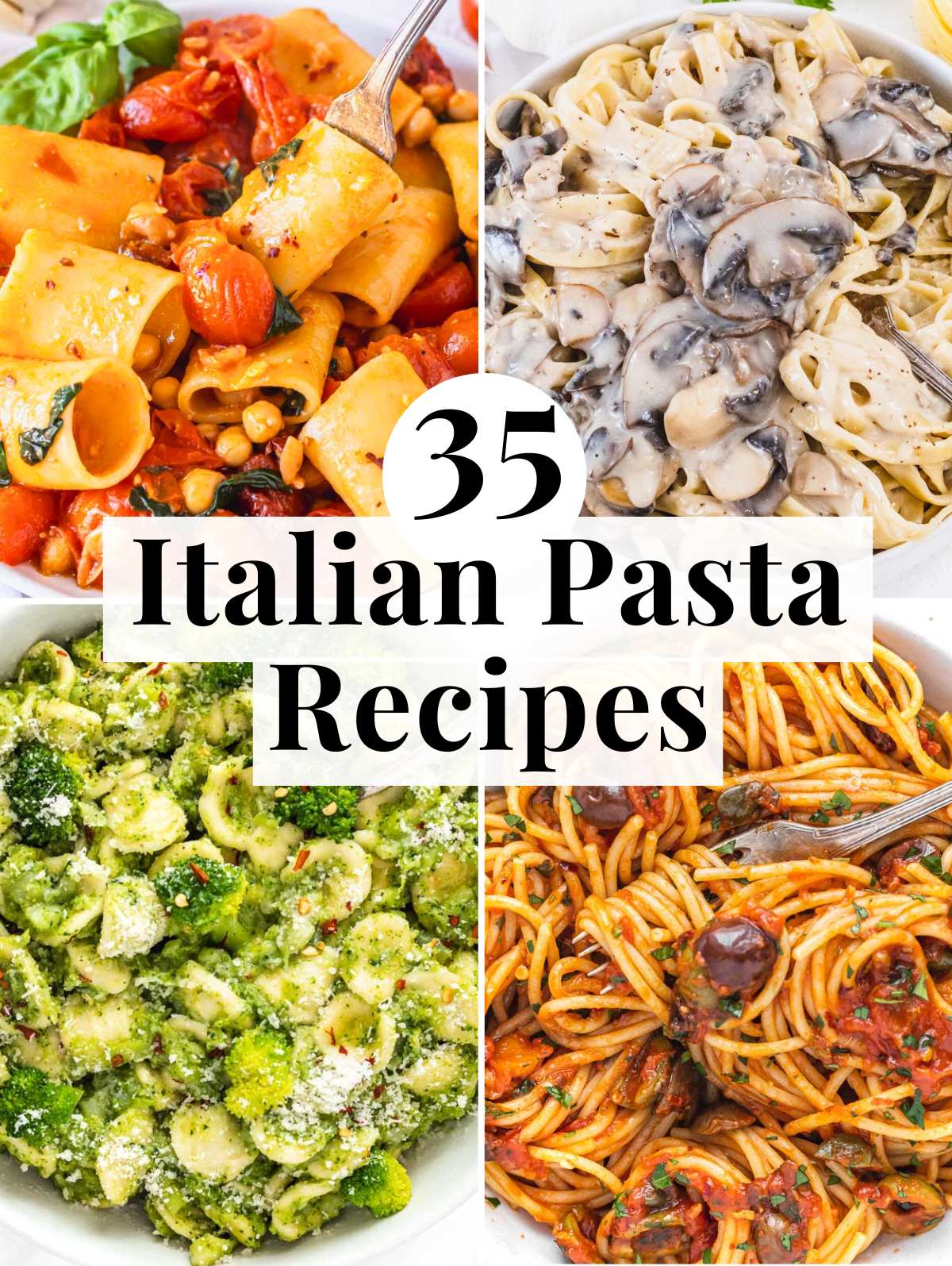 Italian pasta recipes with spaghetti, fettuccine and more