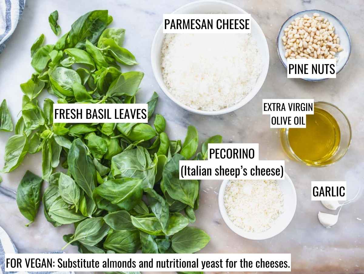 ingredients for pesto