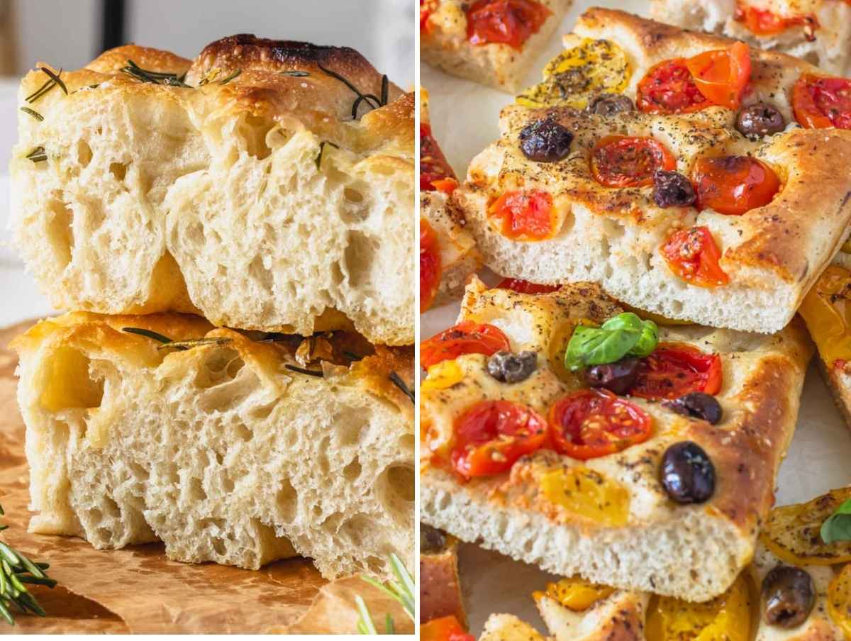 thick and thin focaccia