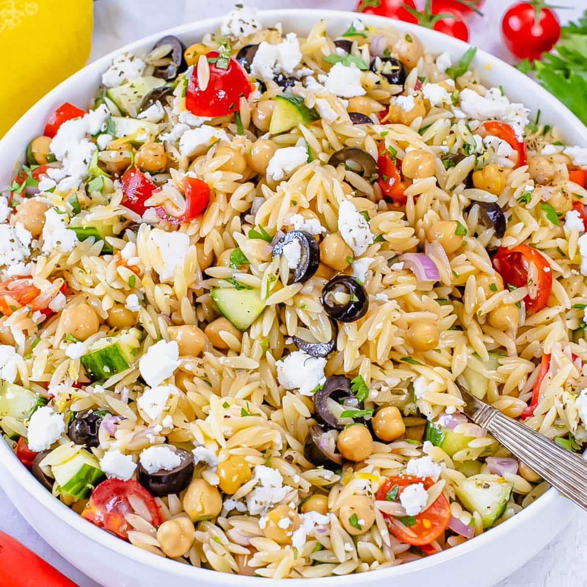 Orzo salad.