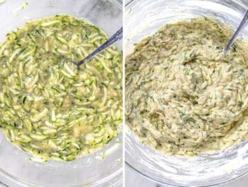 grated zucchini in banana zucchini bread