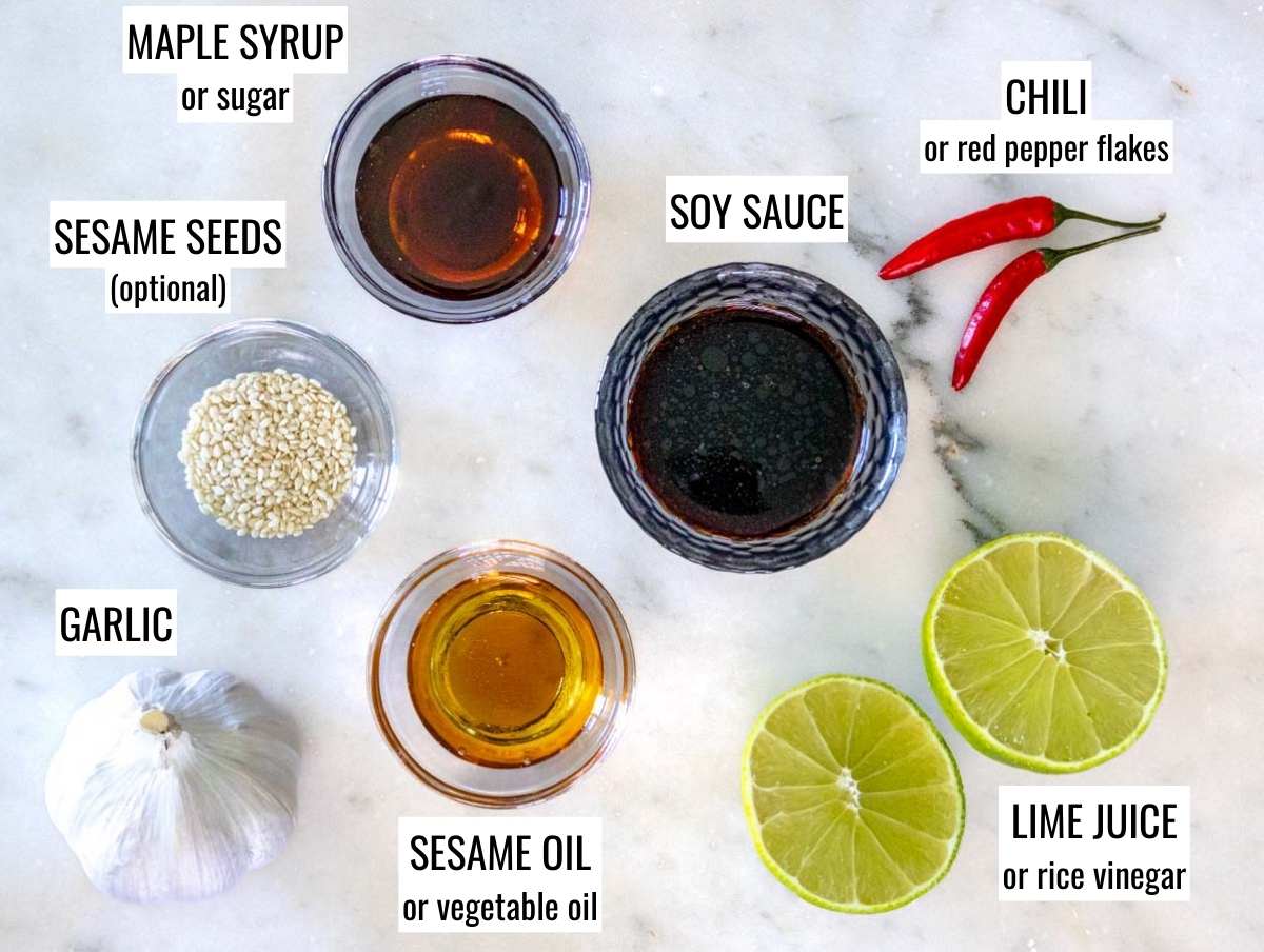 ingredients for asian noodle salad dressing