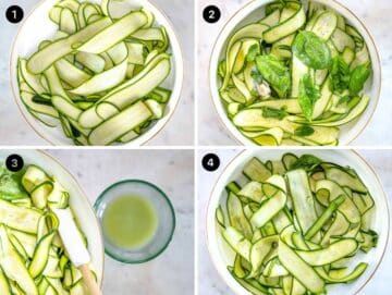 zucchini salad preparation steps