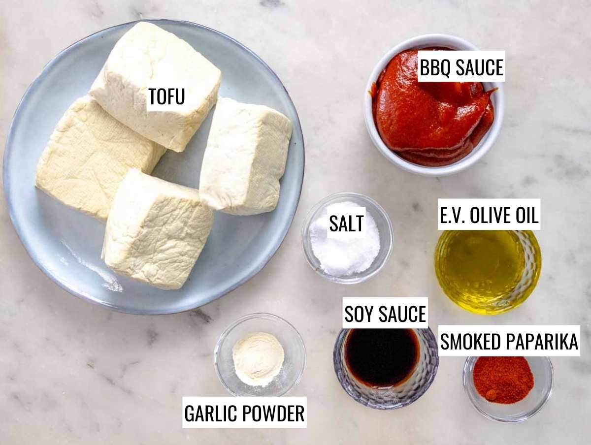 Ingredients for bbq tofu