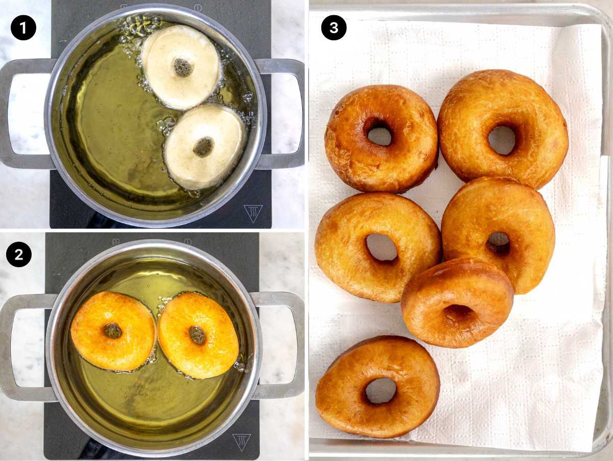 how to deep-fry vegan donuts