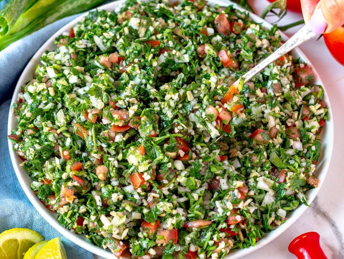 tabbouli salad on a plate