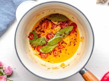 tadka in a saucepan