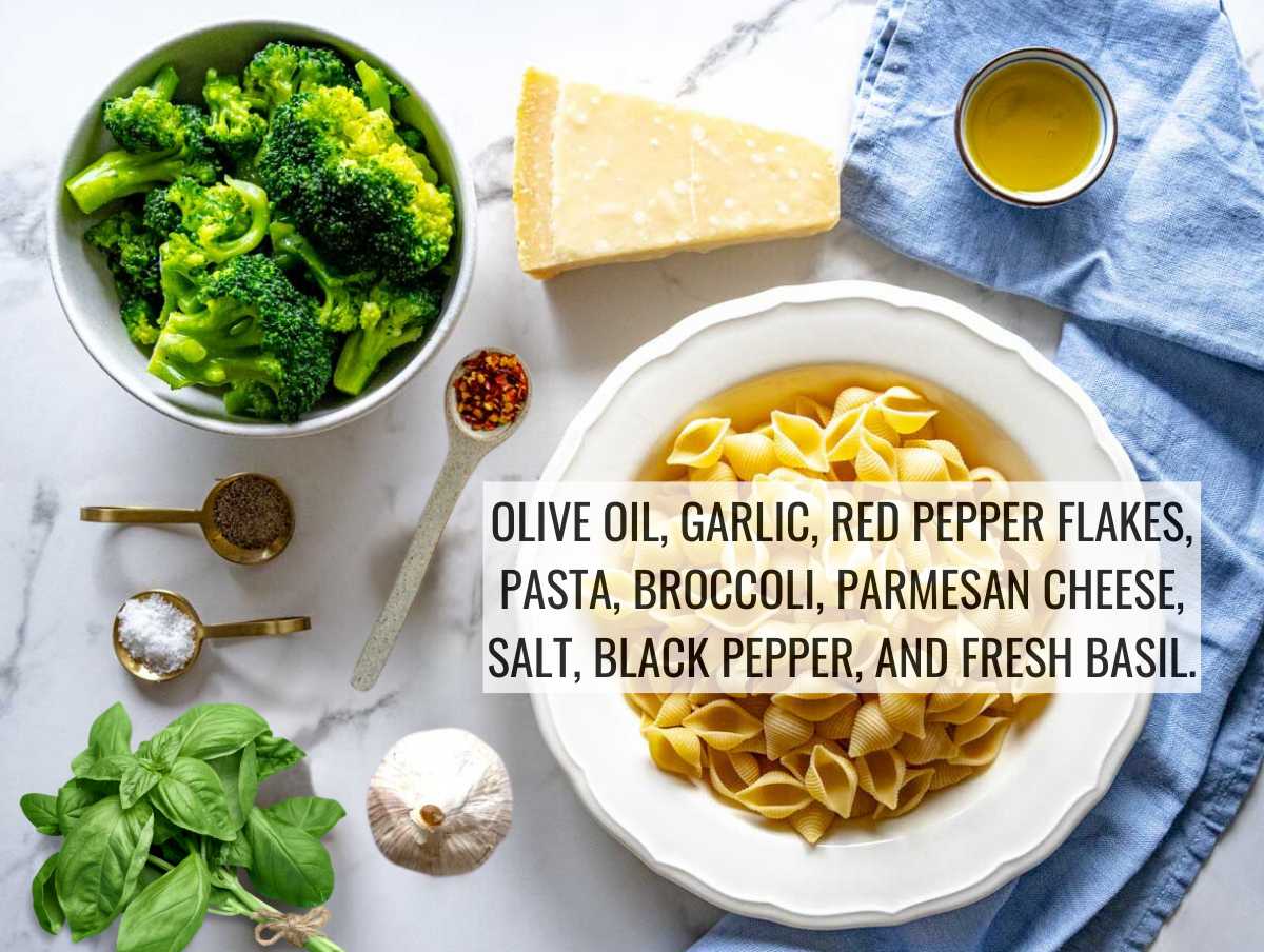 ingredients for broccoli pasta