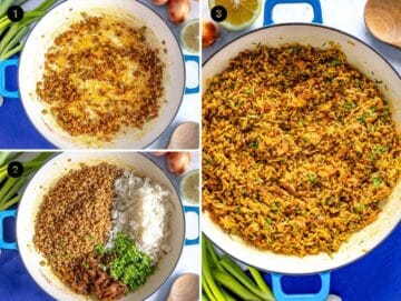 How to make mujadara in a skillet