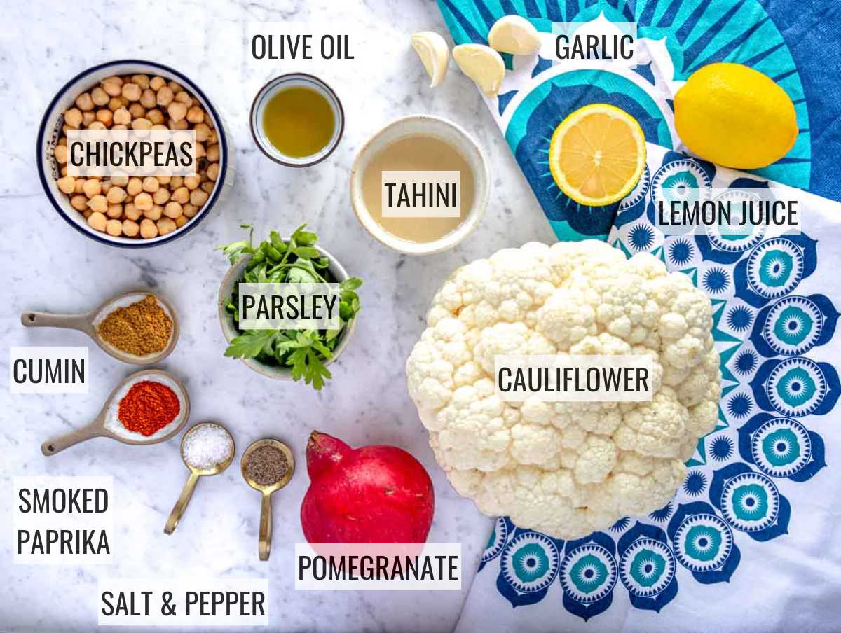 INGREDIENTS FOR CAULIFLOWER SALAD