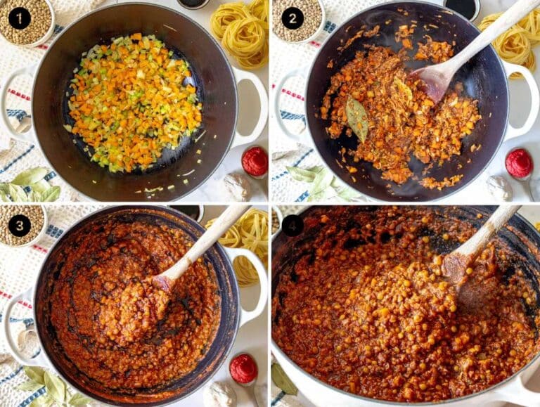 How to make lentil bolognese for lasagna