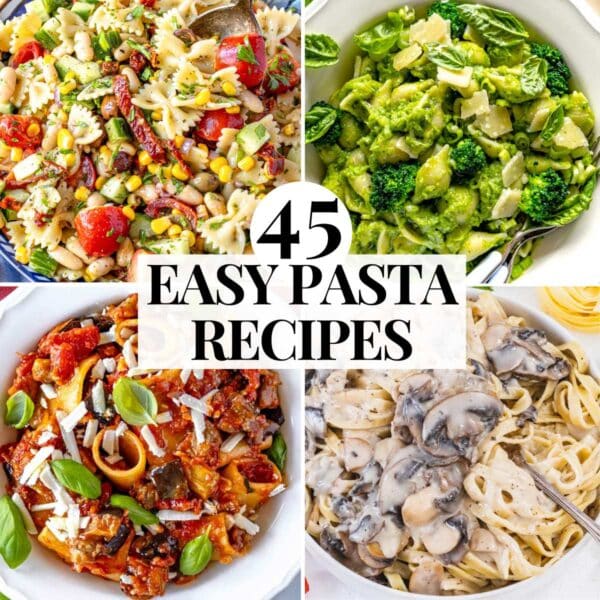 easy pasta recipes with ORECCHIETTE, BOWTIE, FETTUCCINE, RIGATONI