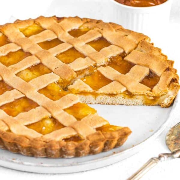 Easy Crostata with a slice