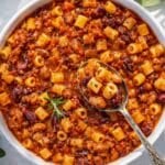 Easy pasta e fagioli recipe served warm Italian bean soup rustic and comforting.