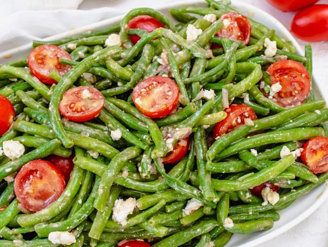 Green bean salad with feta