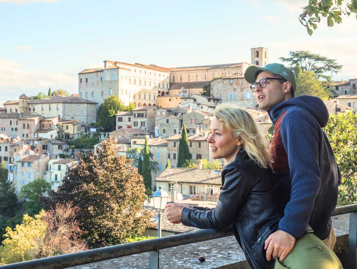 Nico and Louise in Todi, Italy.