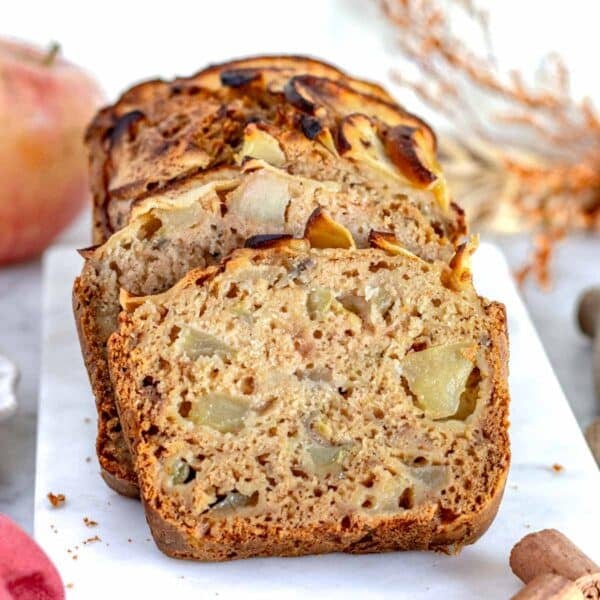 apple bread with apple pieces