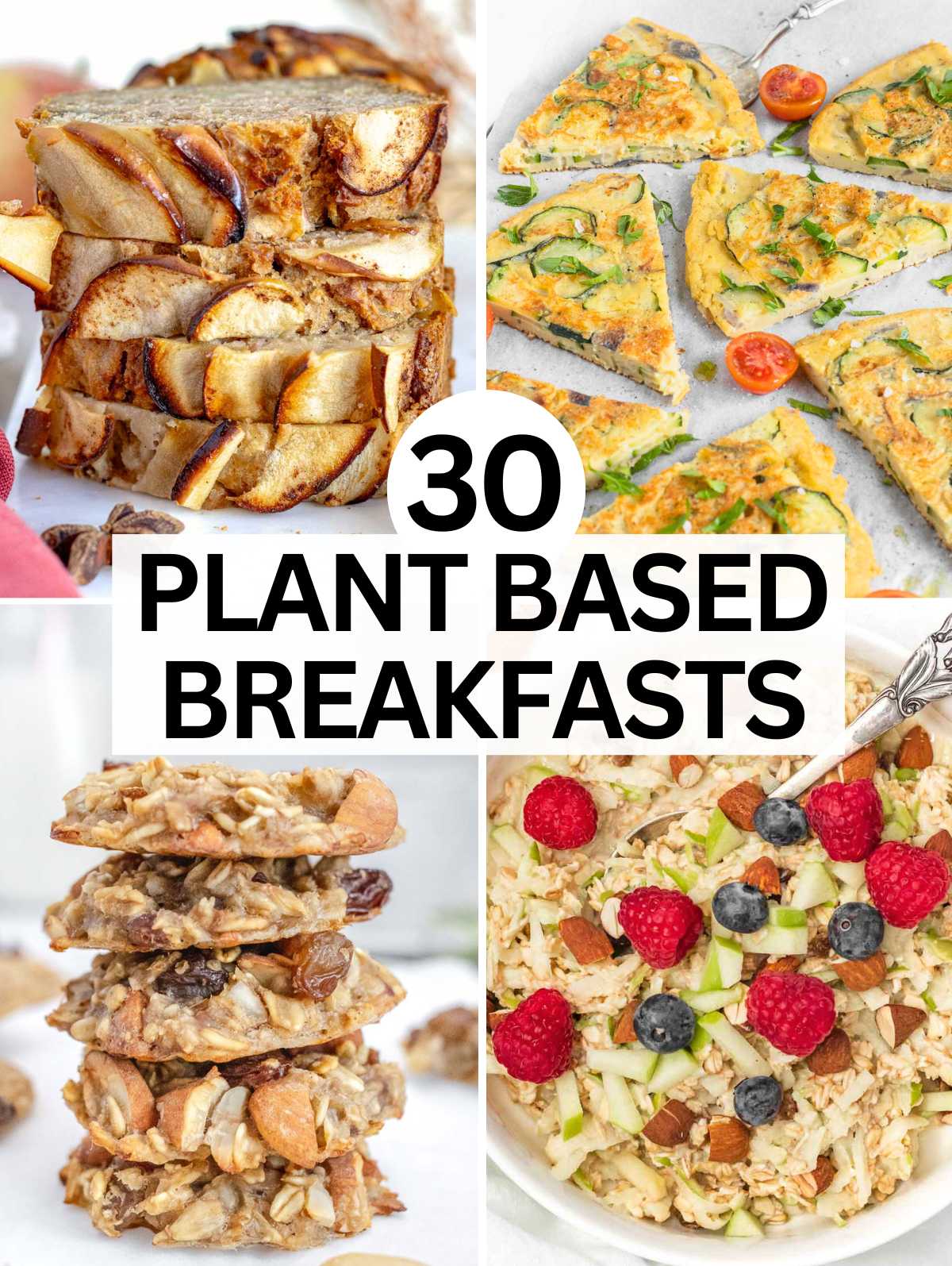 plant based breakfast with savory and sweet options