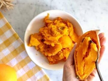 microwaved sweet potato for sweet potato bread