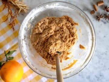 sweet potato bread batter in a bowl