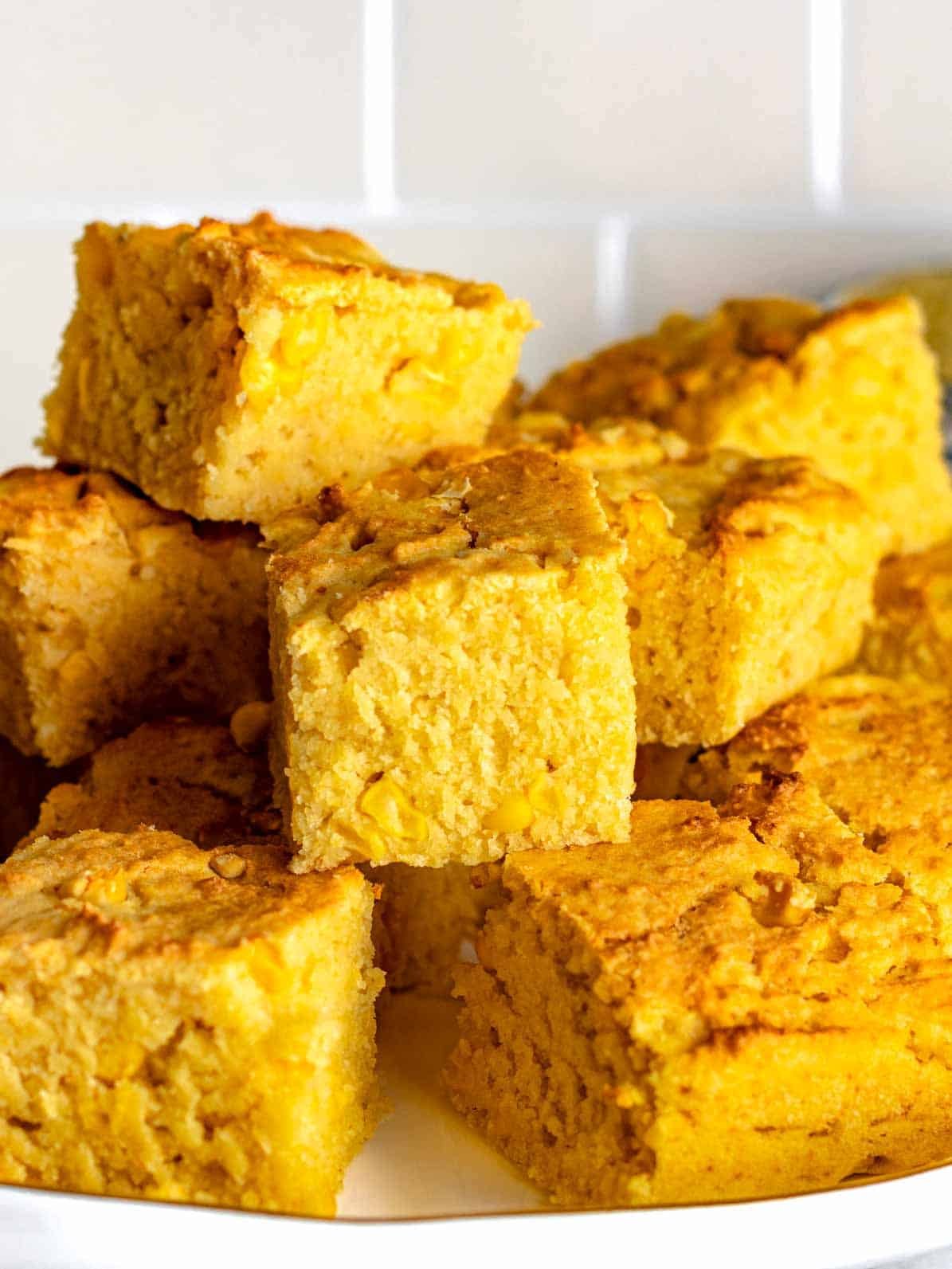 vegan cornbread with corn kernels