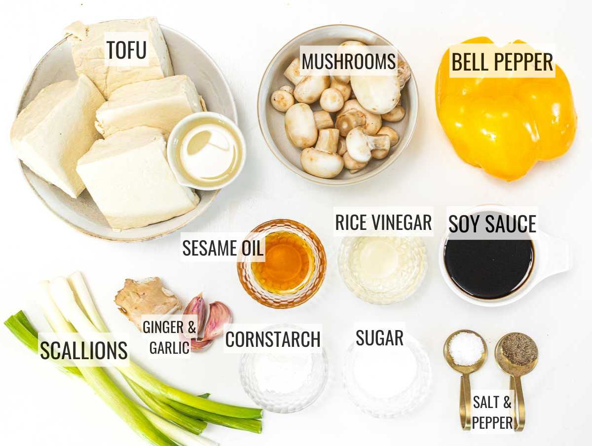 ingredients for braised tofu