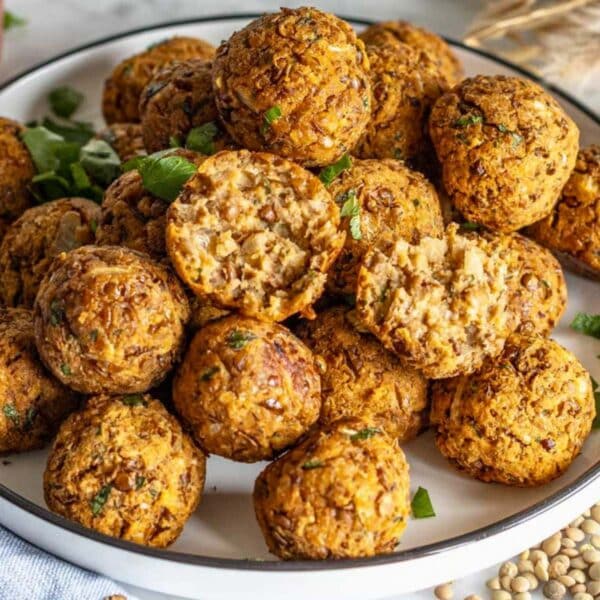 lentil meatballs with a bite.