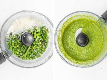 Asparagus blended with parmesan cheese.