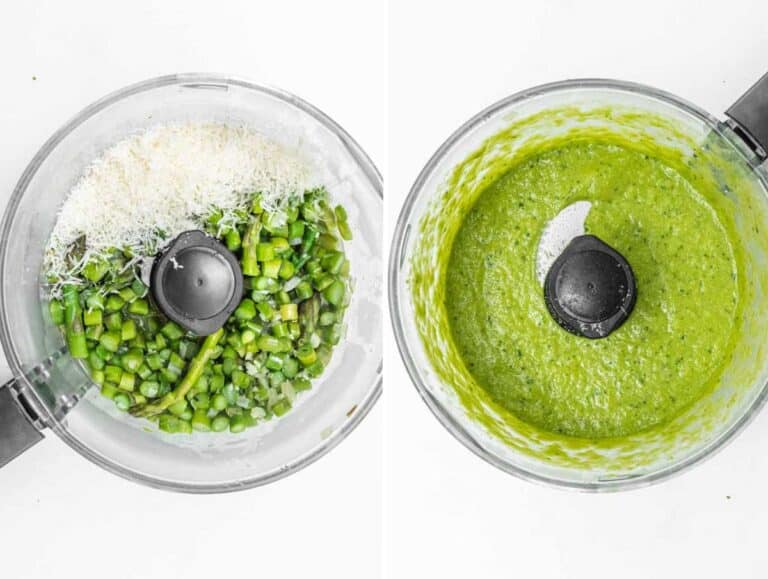 Asparagus blended with parmesan cheese.