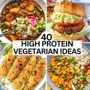 High protein vegetarian meal ideas for a healthy diet.