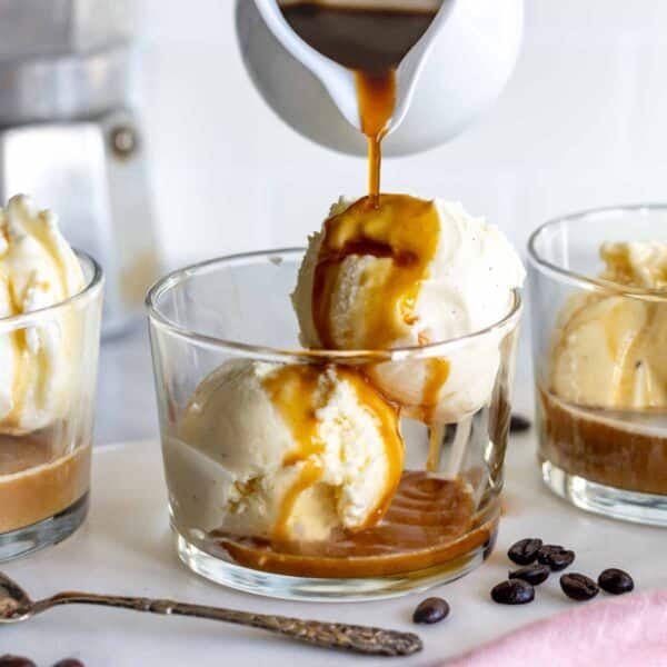 Affogato in a glass.